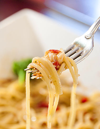 Spaghettini con granciporro di Allan Bay